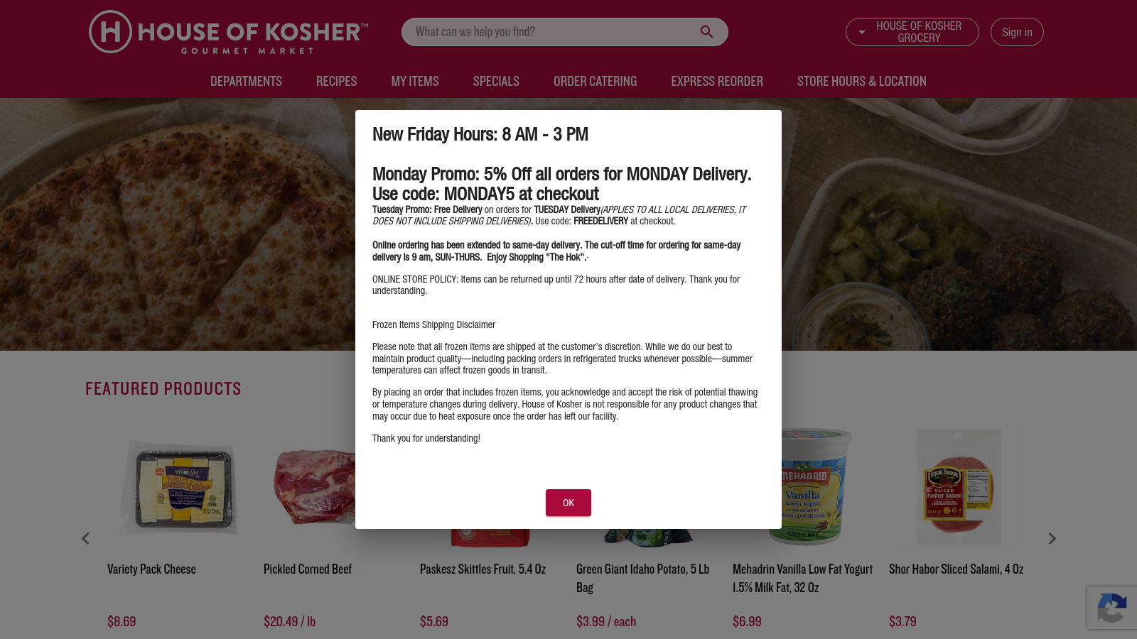 House of Kosher Delivery Hub