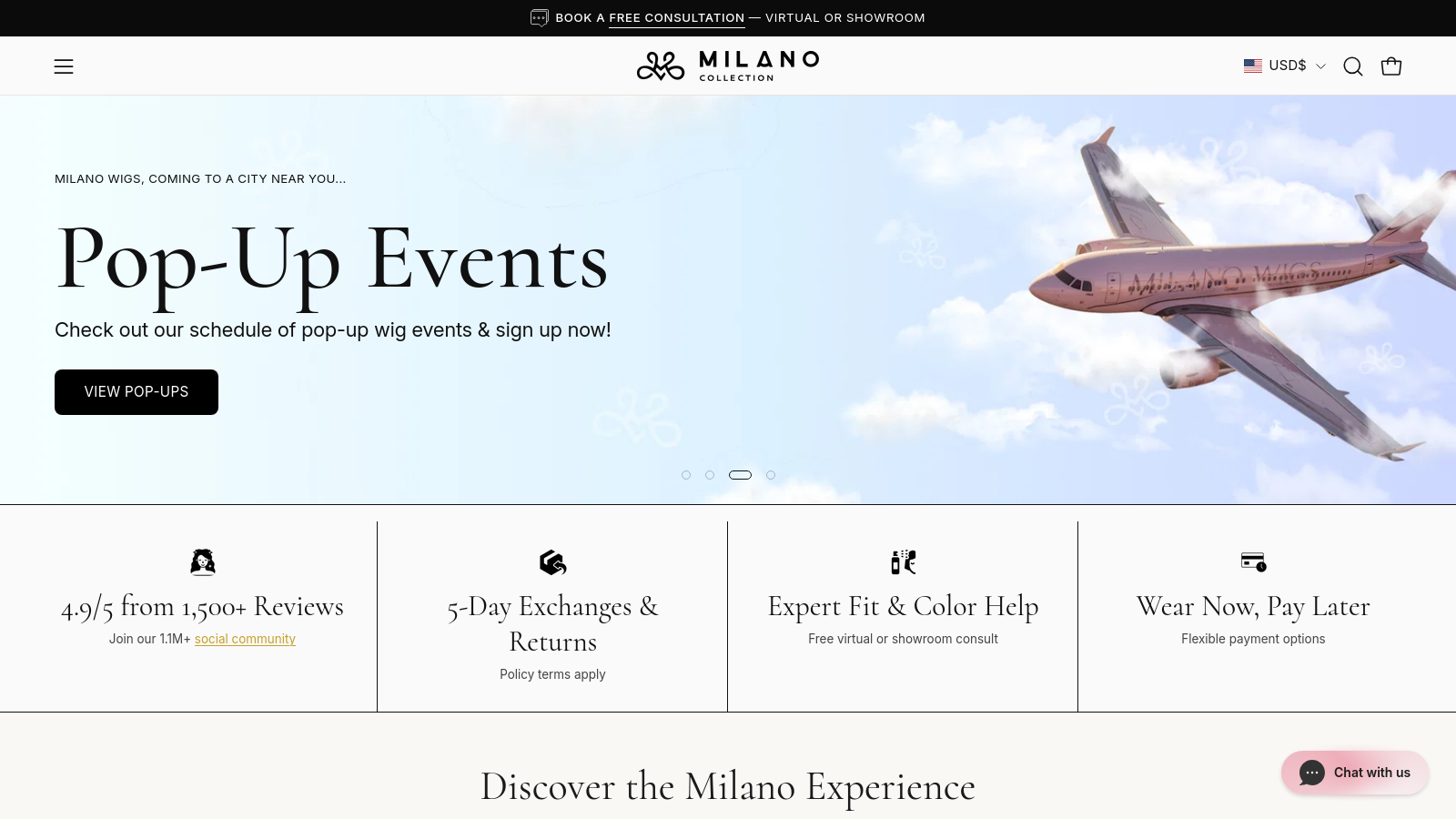 Milano Wigs Los Angeles Showroom