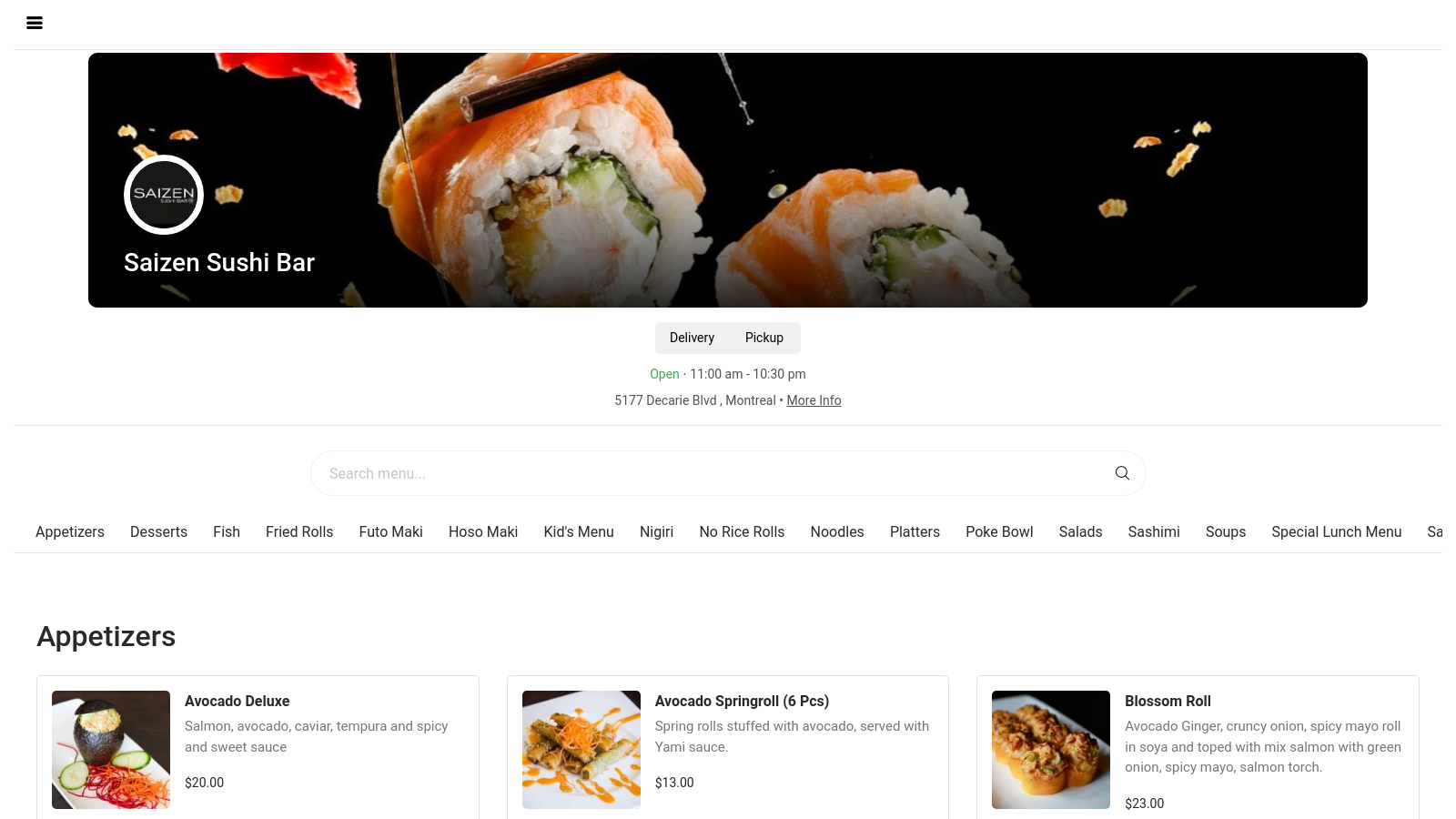 Saizen Sushi Bar