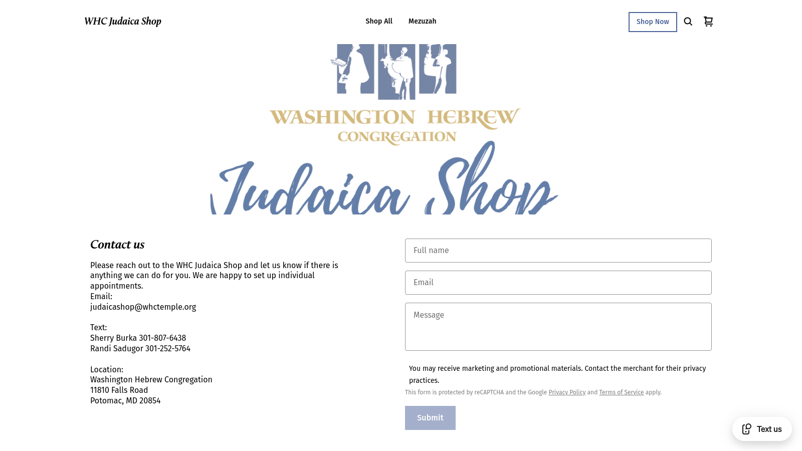 Women of WHC's Judaica Shop