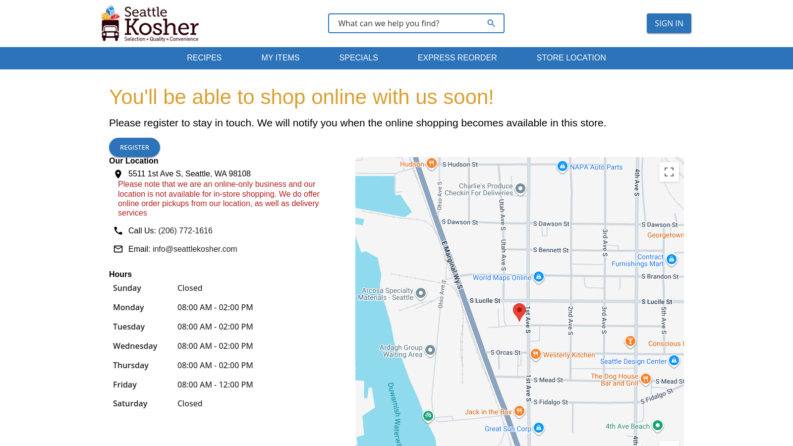 SeattleKosher.com Delivery Service